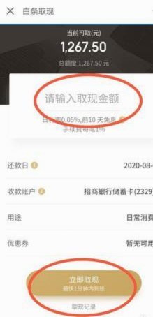 白条怎么提现？规则大揭秘